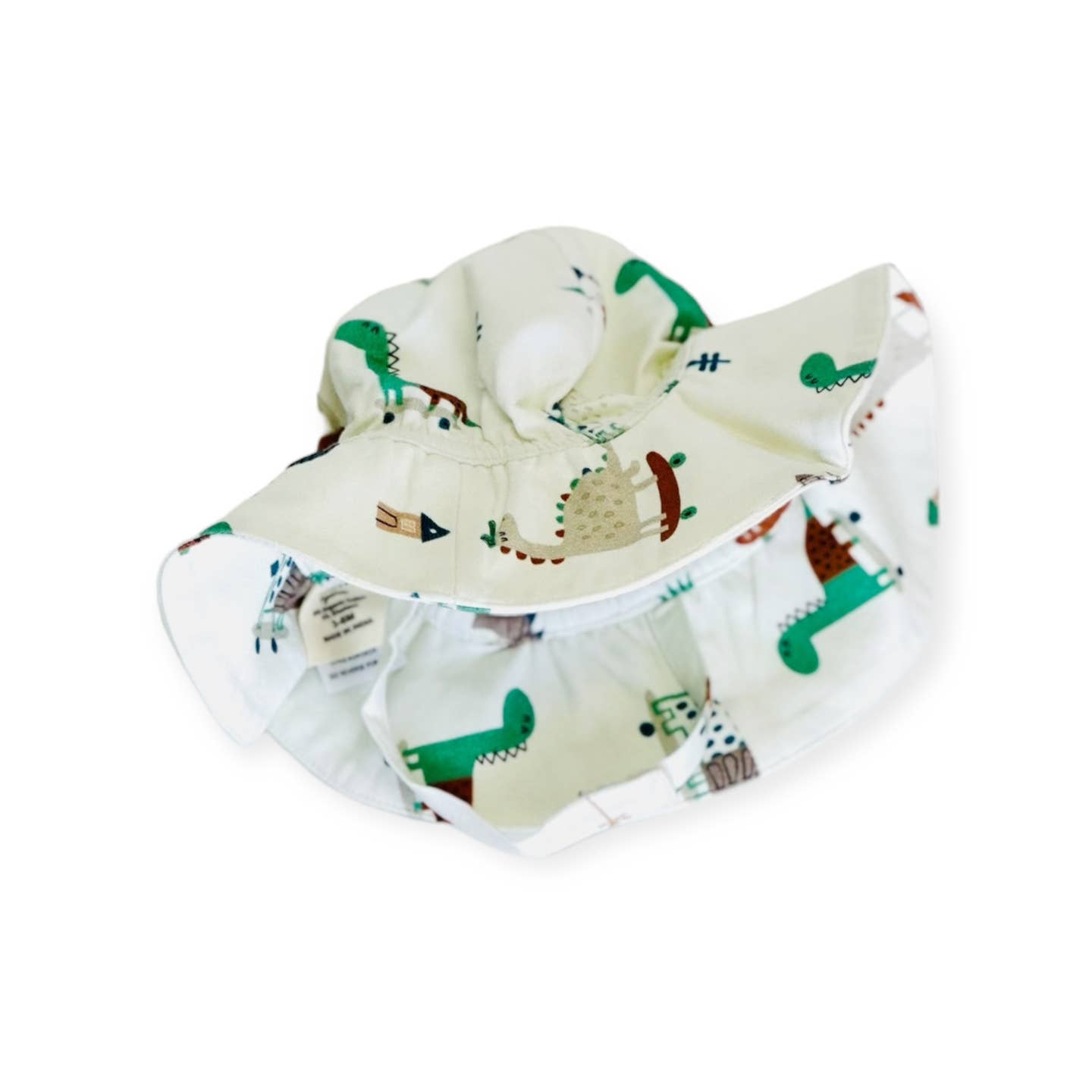 Skater Dino Round Baby Sun Hat