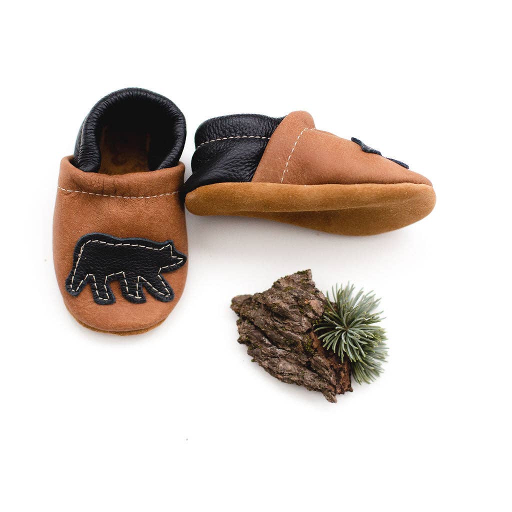 Black Bear Leather Moccasins