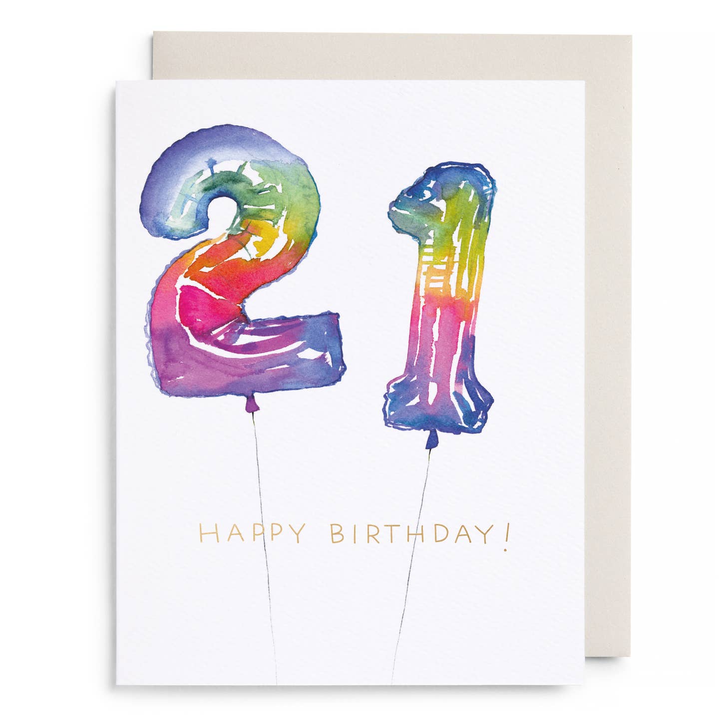 21 Helium Balloons Birthday Card