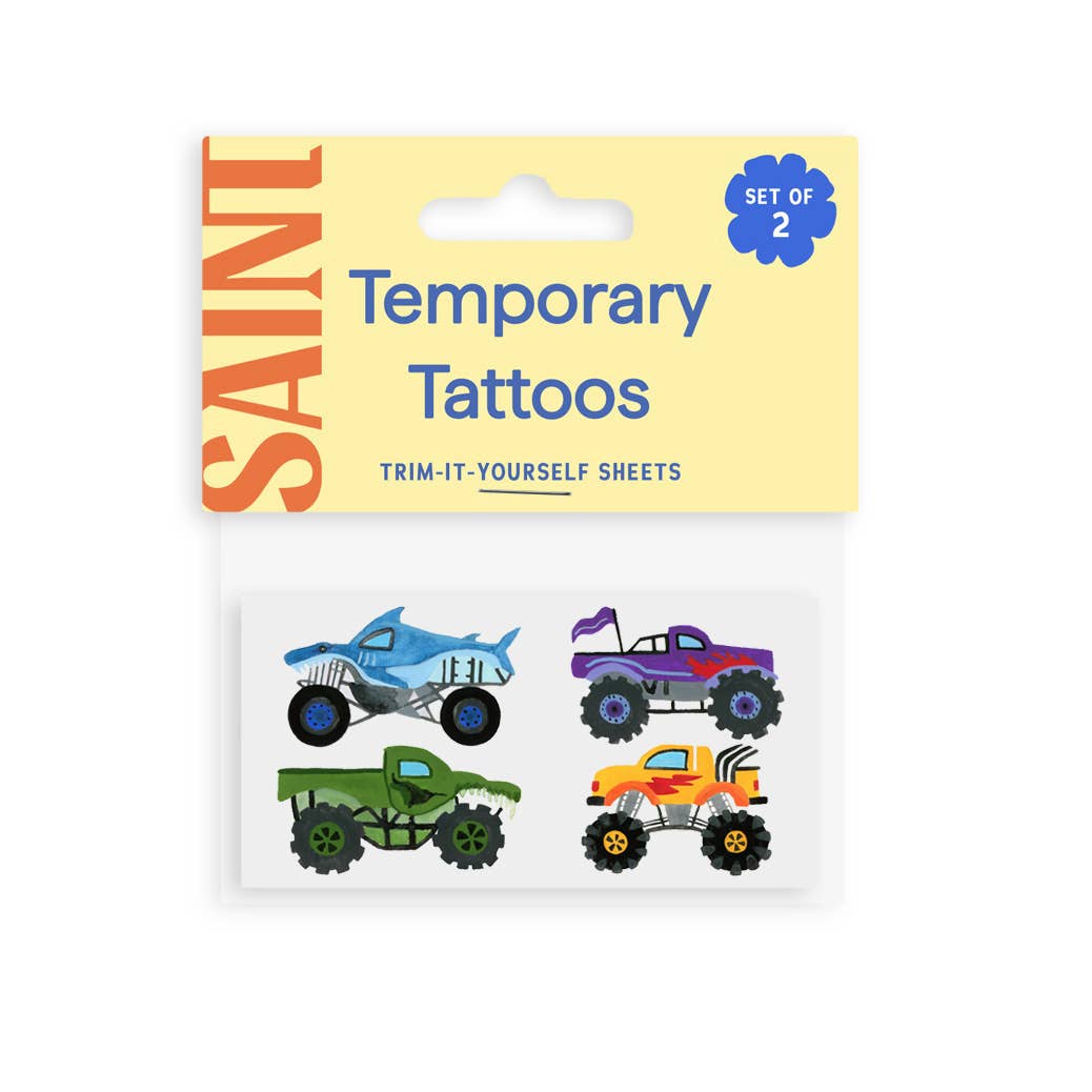 Monster Trucks Temp Tattoos