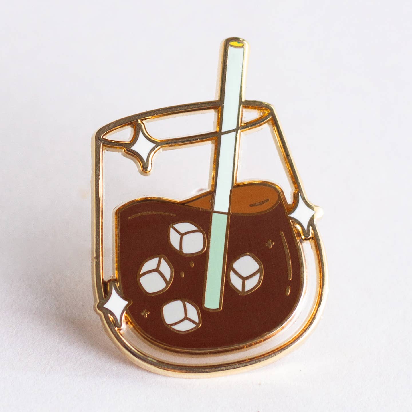 Iced Coffee Enamel Pin