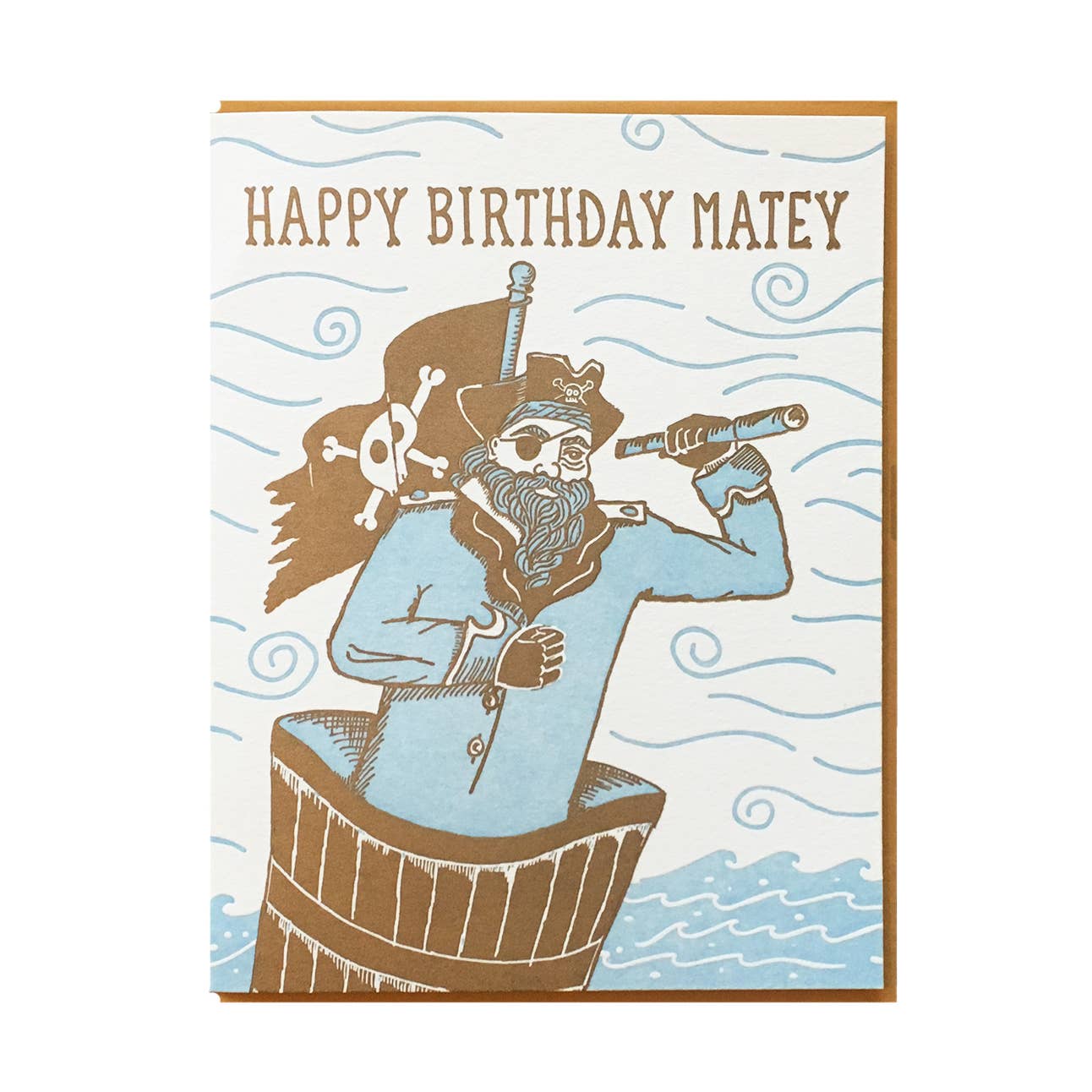 Pirate Happy Birthday Matey Card