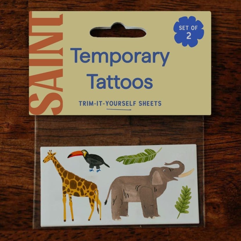 Jungle Animals Temp Tattoos