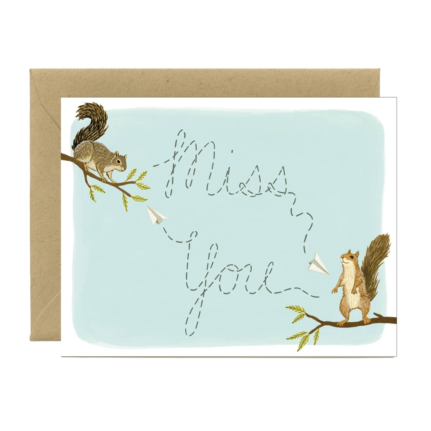 Miss You Squirrels Card