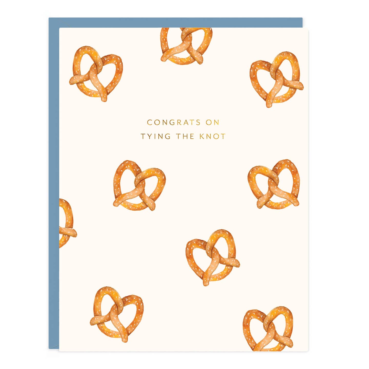 Pretzel Tying the Knot Card