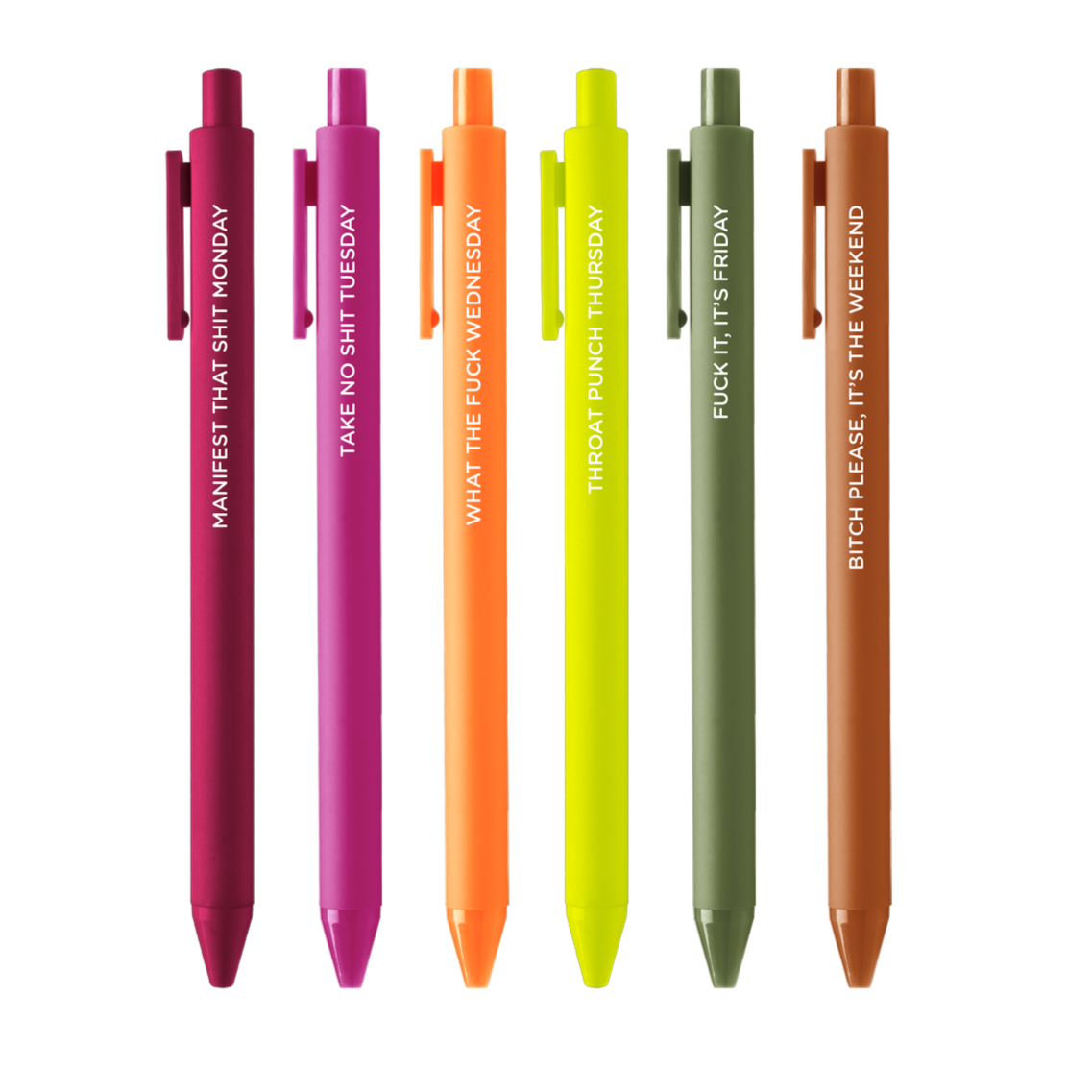 What Day is It Jotter Click Pen - 6 pack