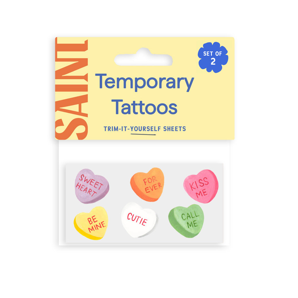 Candy Hearts Temp Tattoos