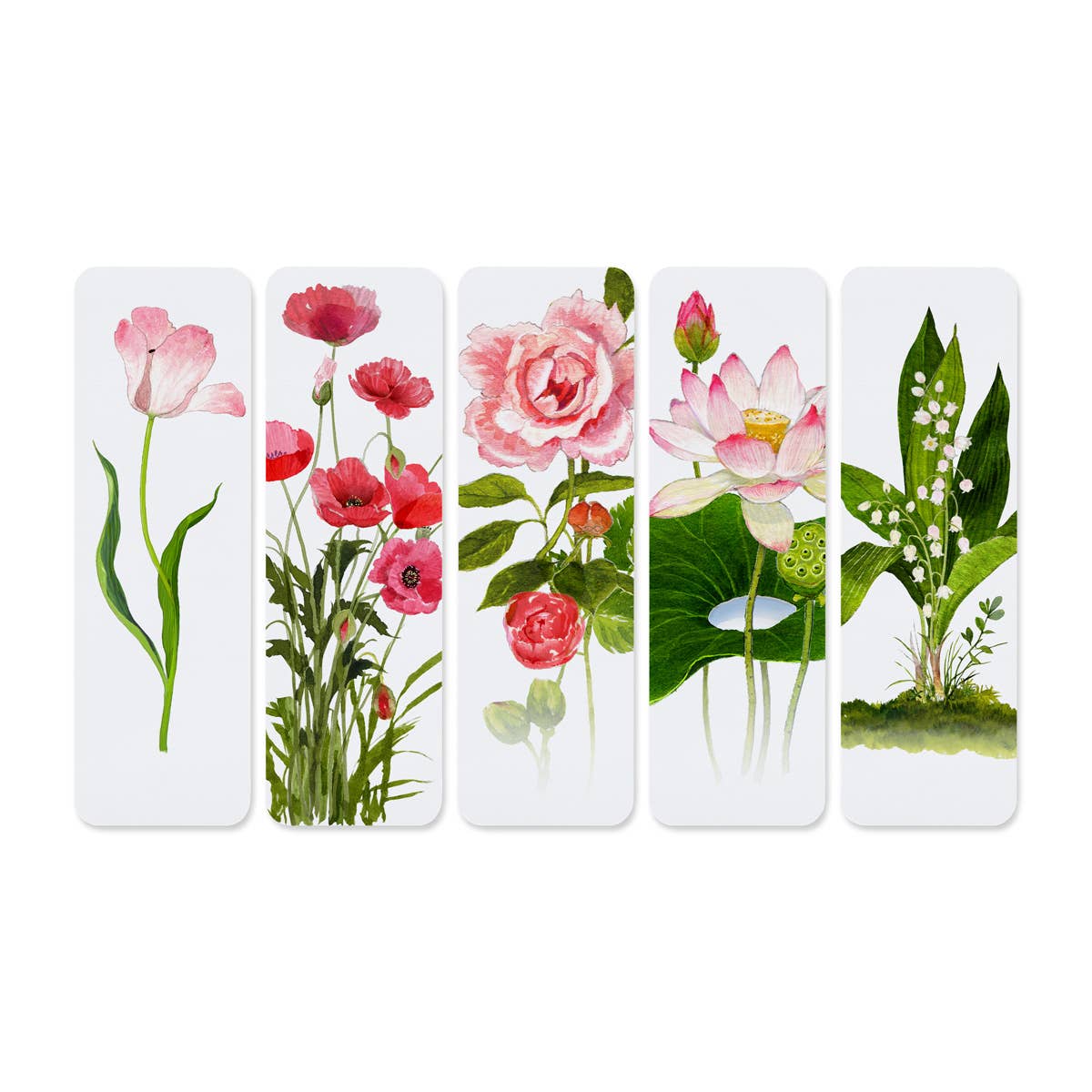 Pink Posies Bookmark Set