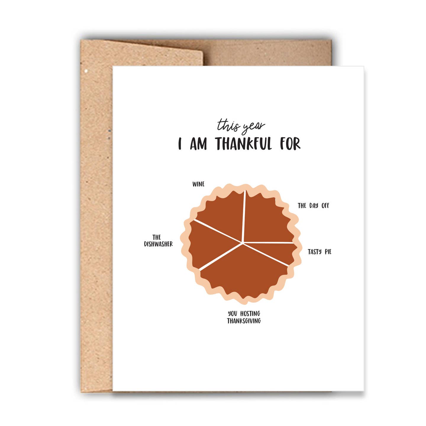 Pie Chart Thanksgiving This Year Im Thankful For Card