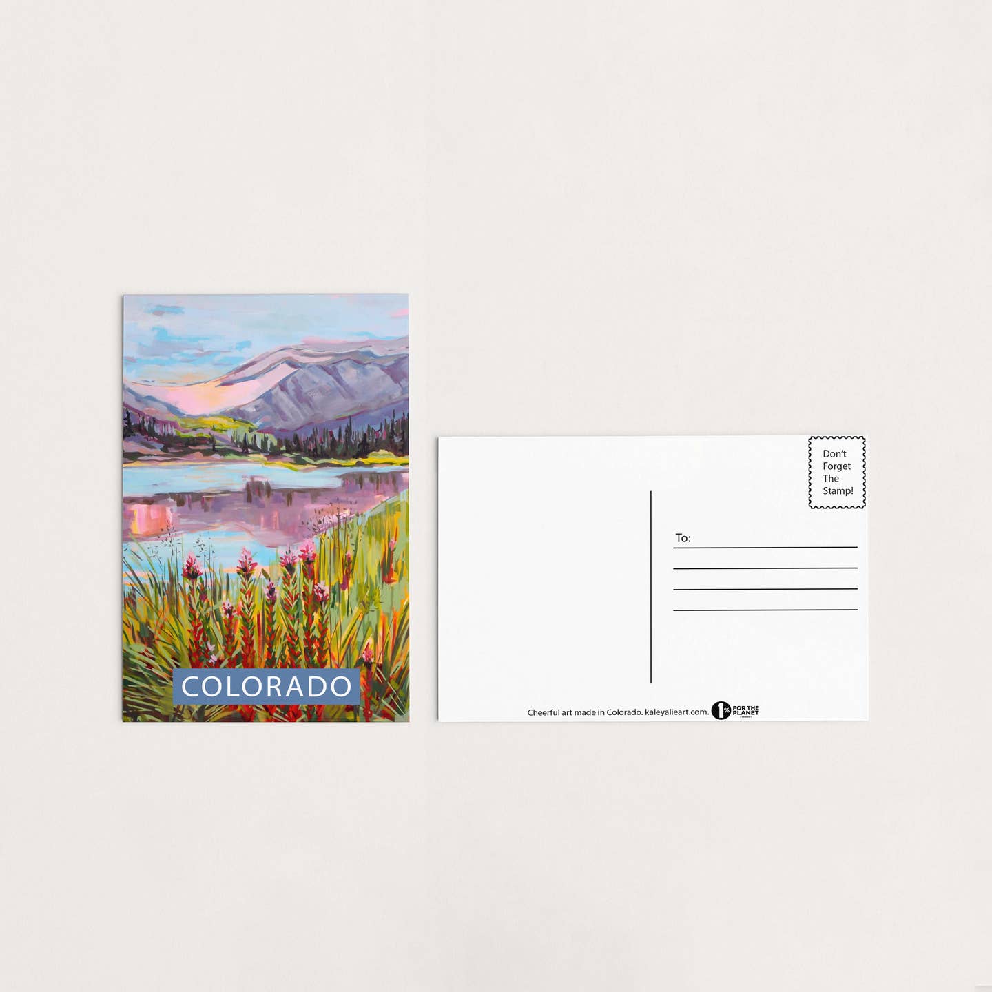 Rocky Mountain Reflections Colorado Postcard