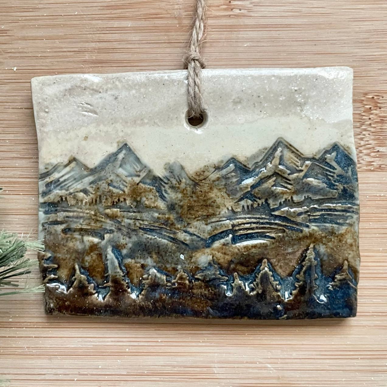 Rustic Colorado Ceramic Ornament