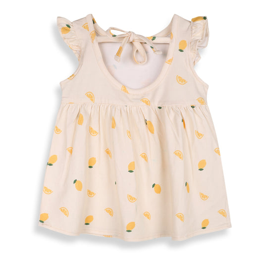 Lemon Baby Dress & Bloomer Set