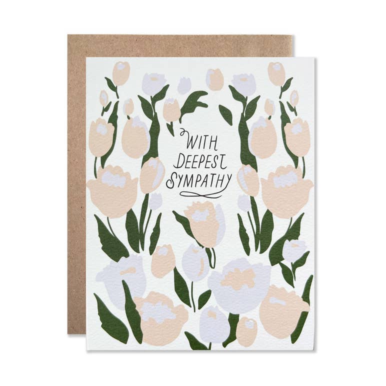 With Deepest Sympathy Tulips Card
