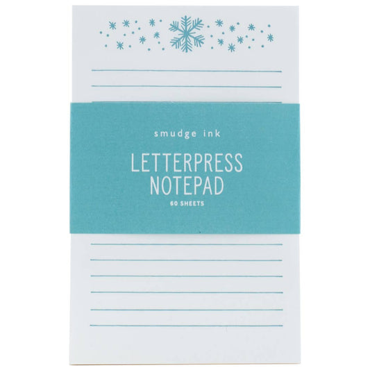 Snowflake Letterpress Notepad