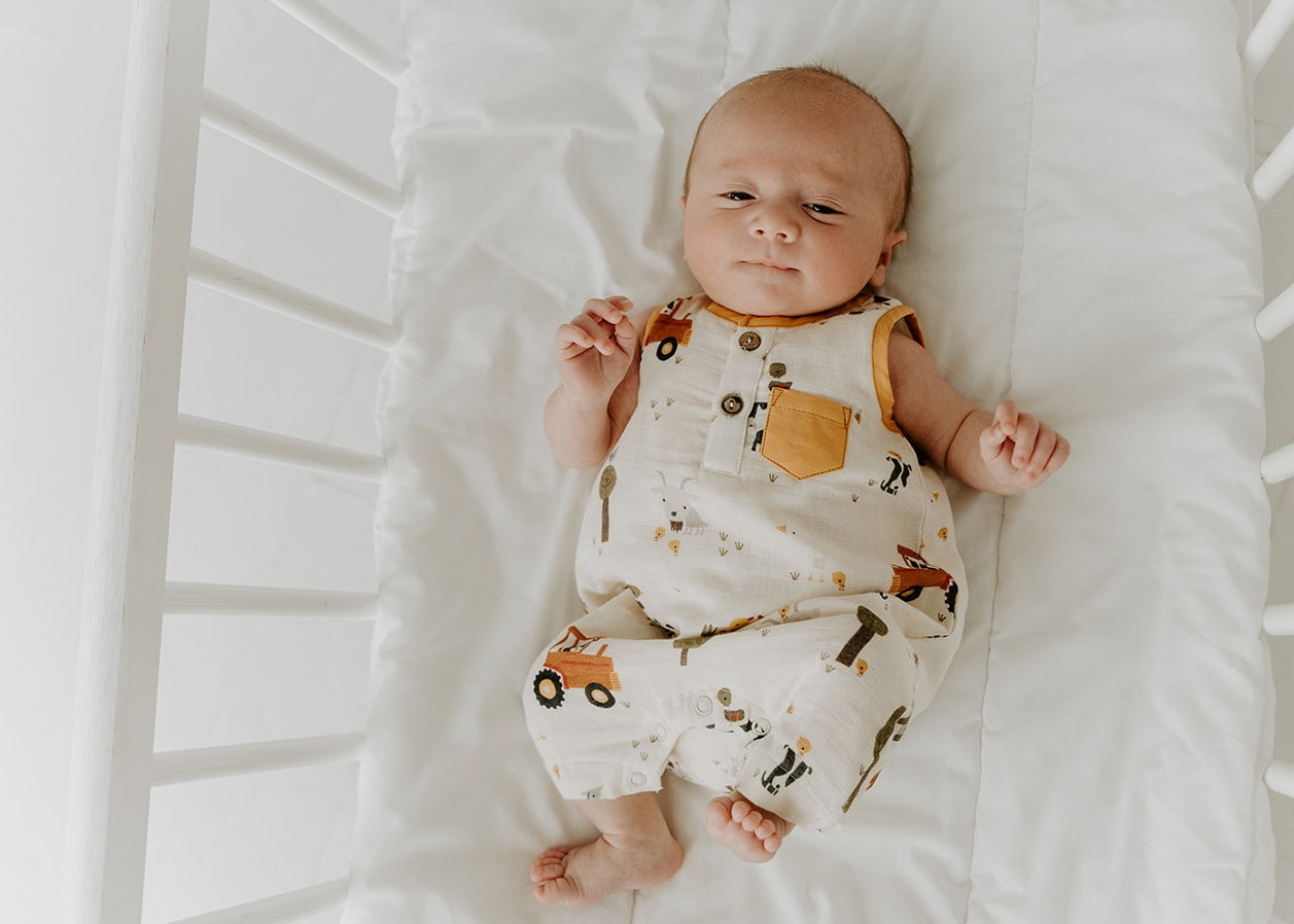 Farm Sleeveless Pocket Short Romper