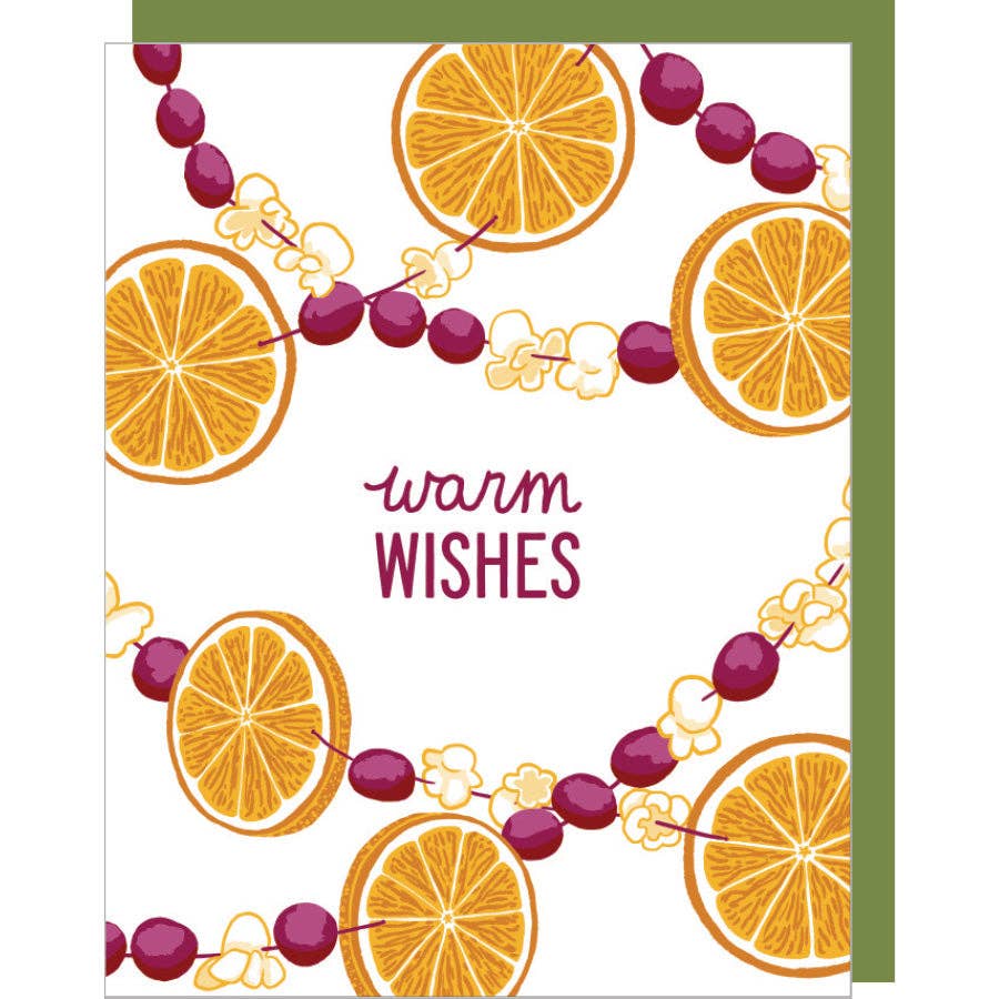 Festive Orange Slice Garland Card