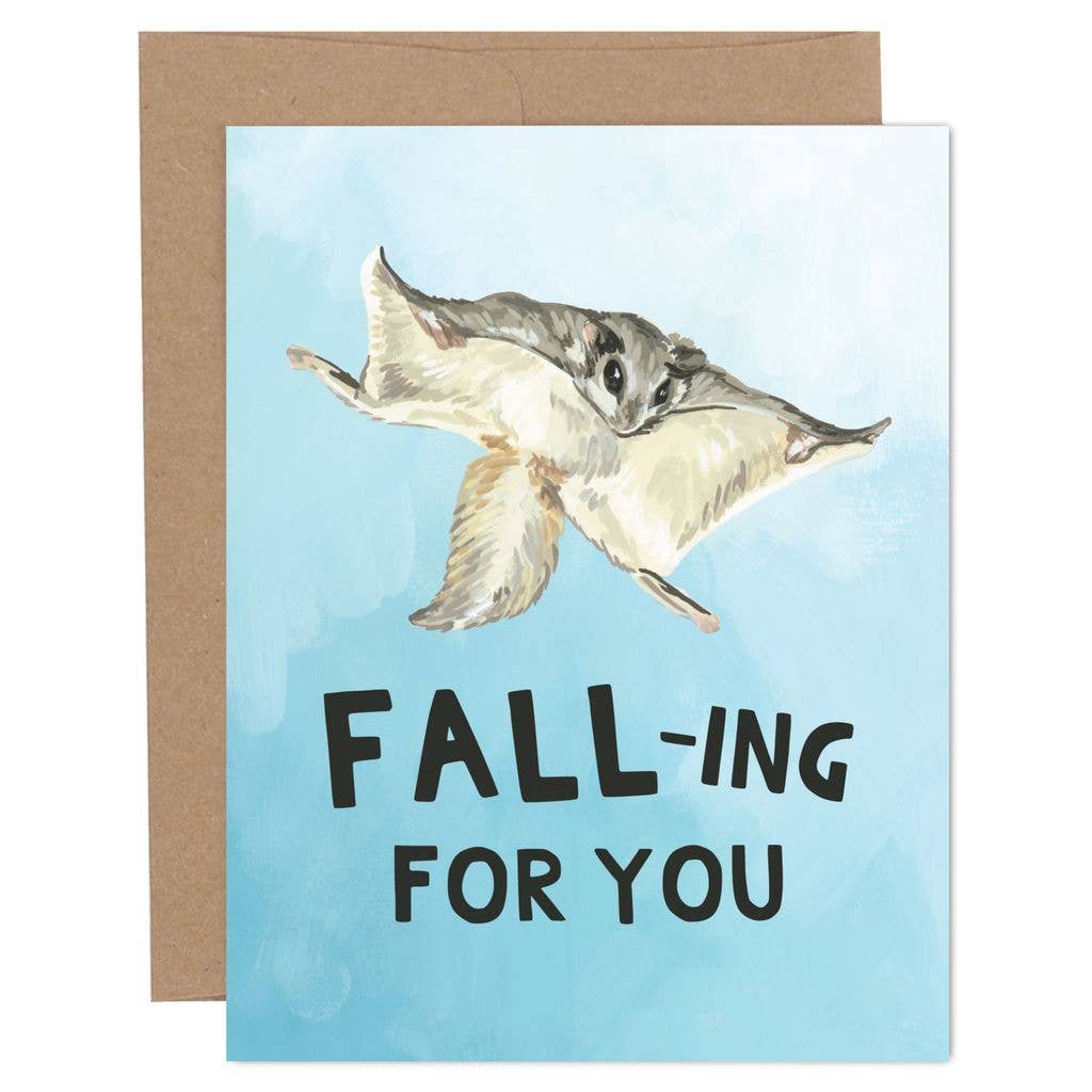 Falling For You Flying Squirrel Card