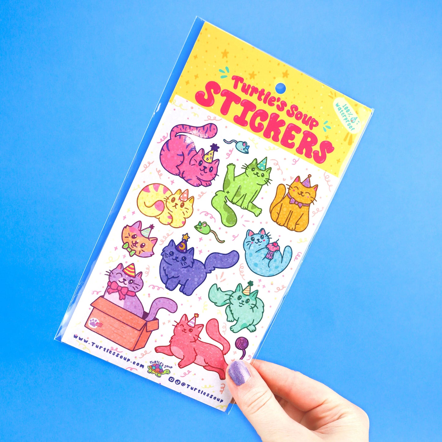 Birthday Cats Sticker Sheet