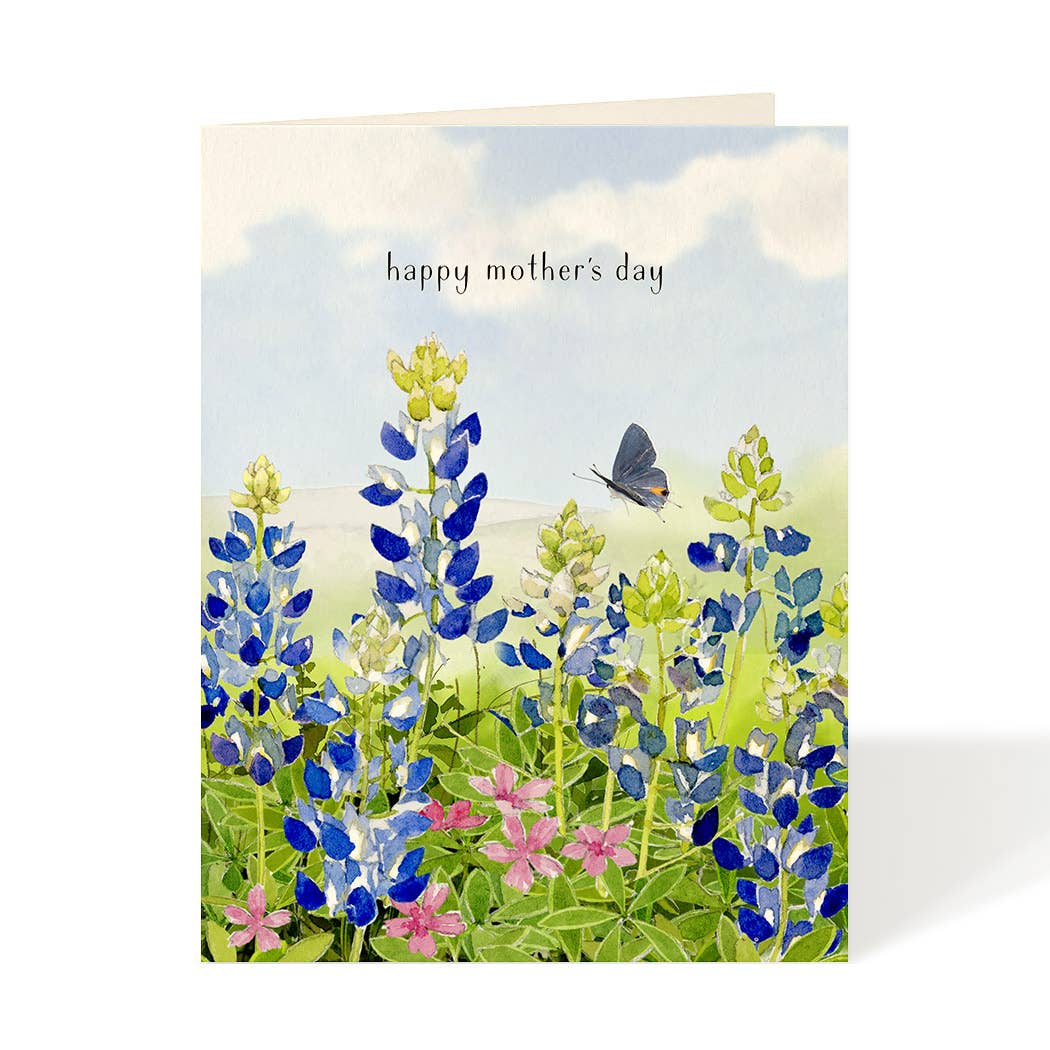 Bluebonnet Meadow Mothers Day Card
