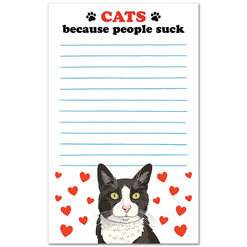 Cats Because People Suck Notepad