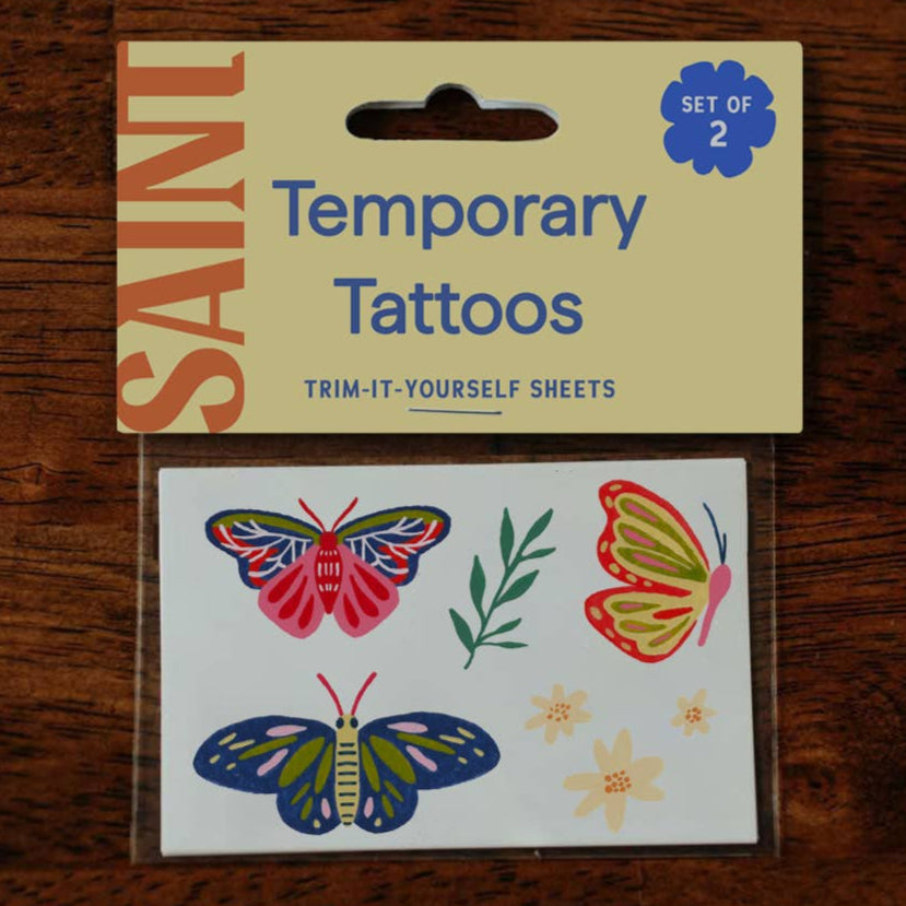 Secret Garden Butterflies Temp Tattoos