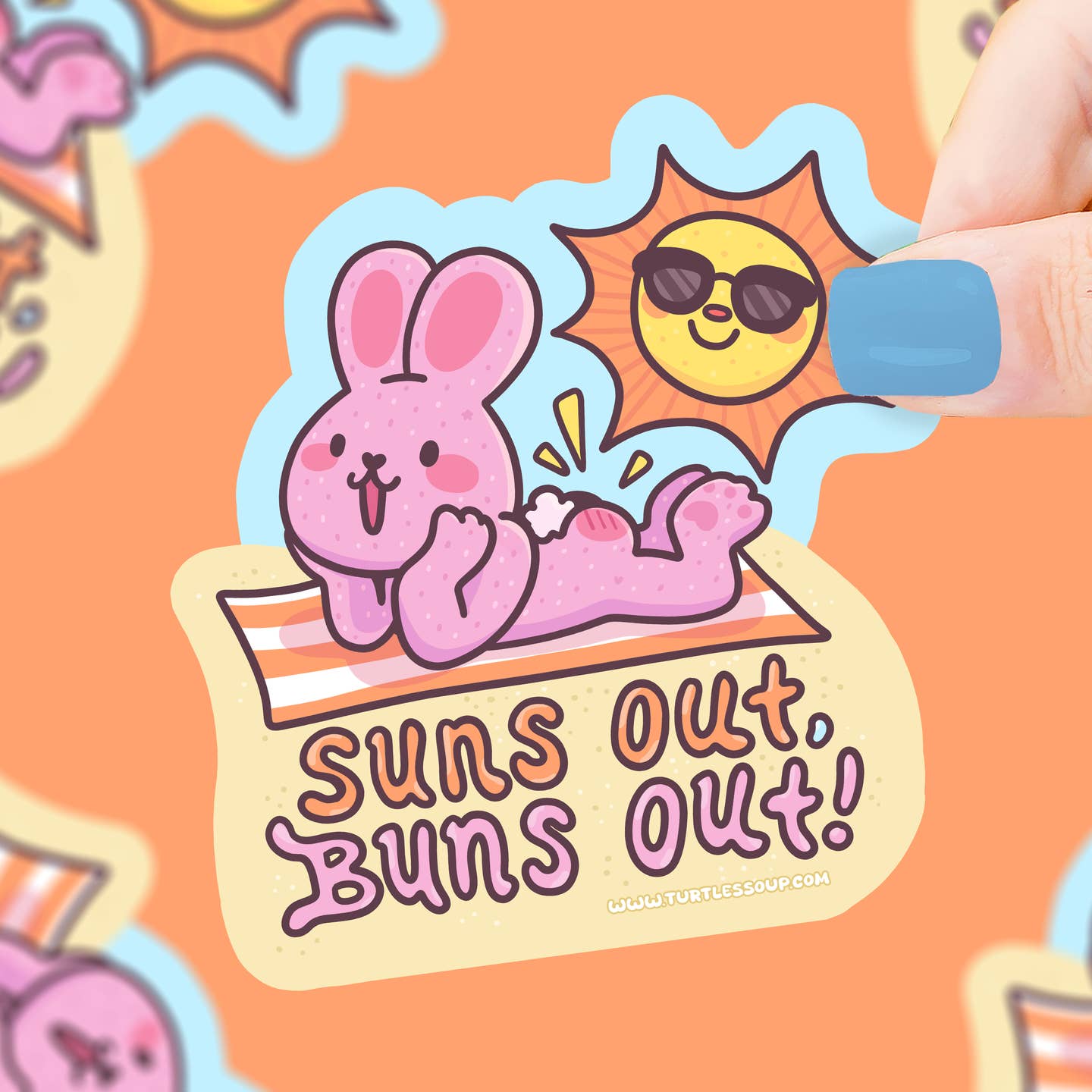 Suns Out Buns Out Bunny Vinyl Sticker