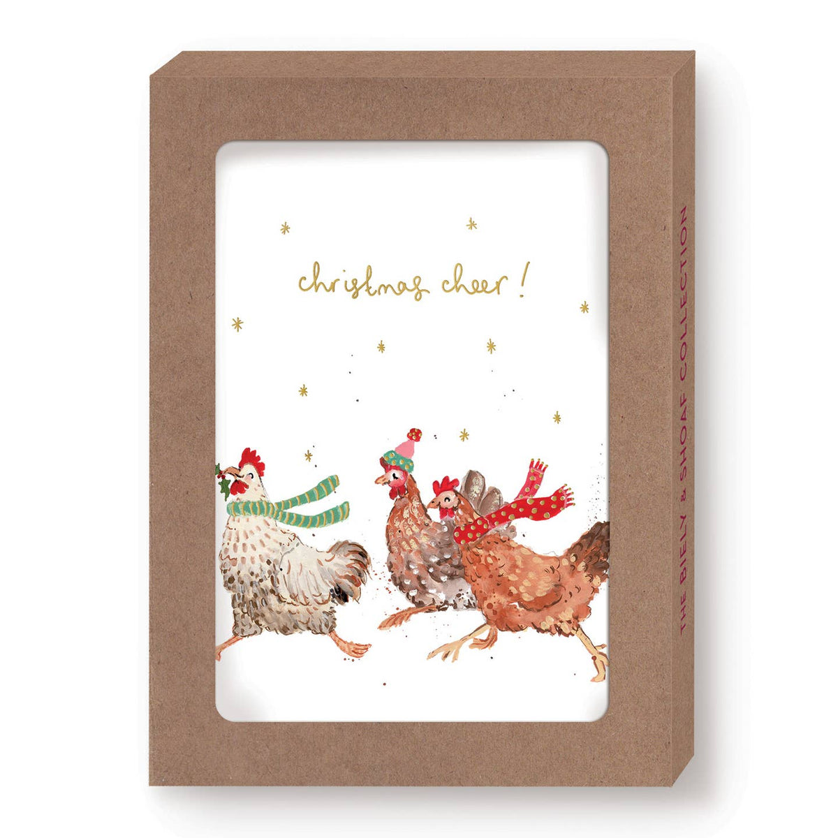 Chickens Christmas Cheer Boxed Cards