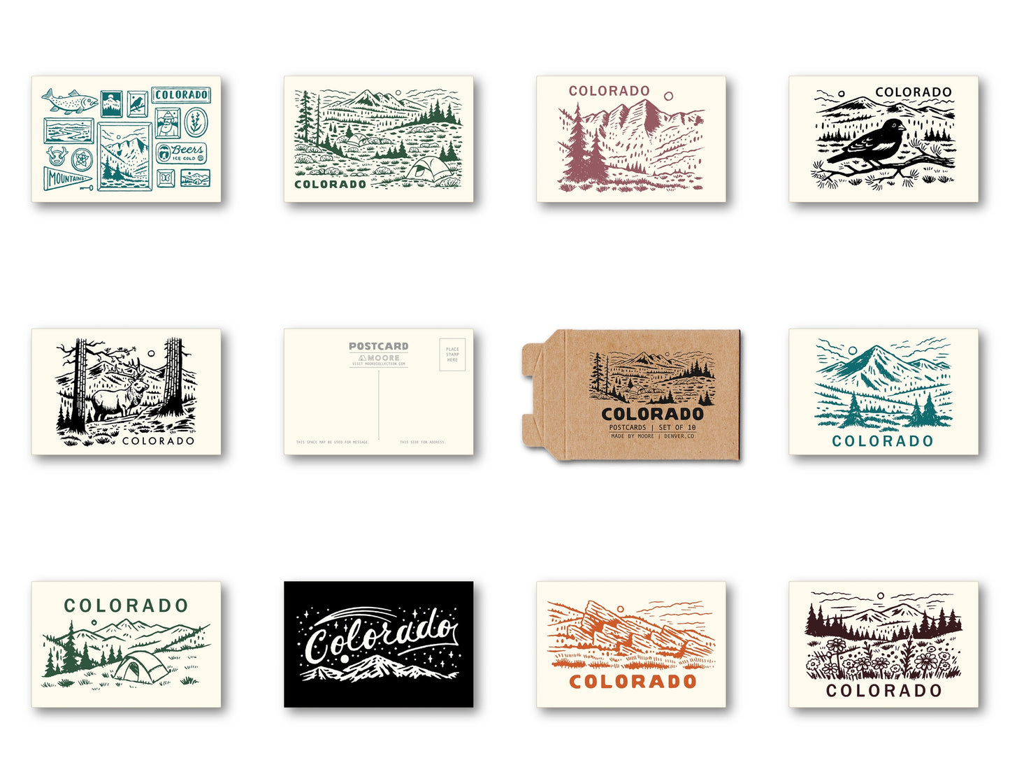 Colorado Postcard Set of 10 Pack