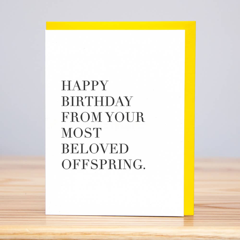 Beloved Offspring Birthday Card