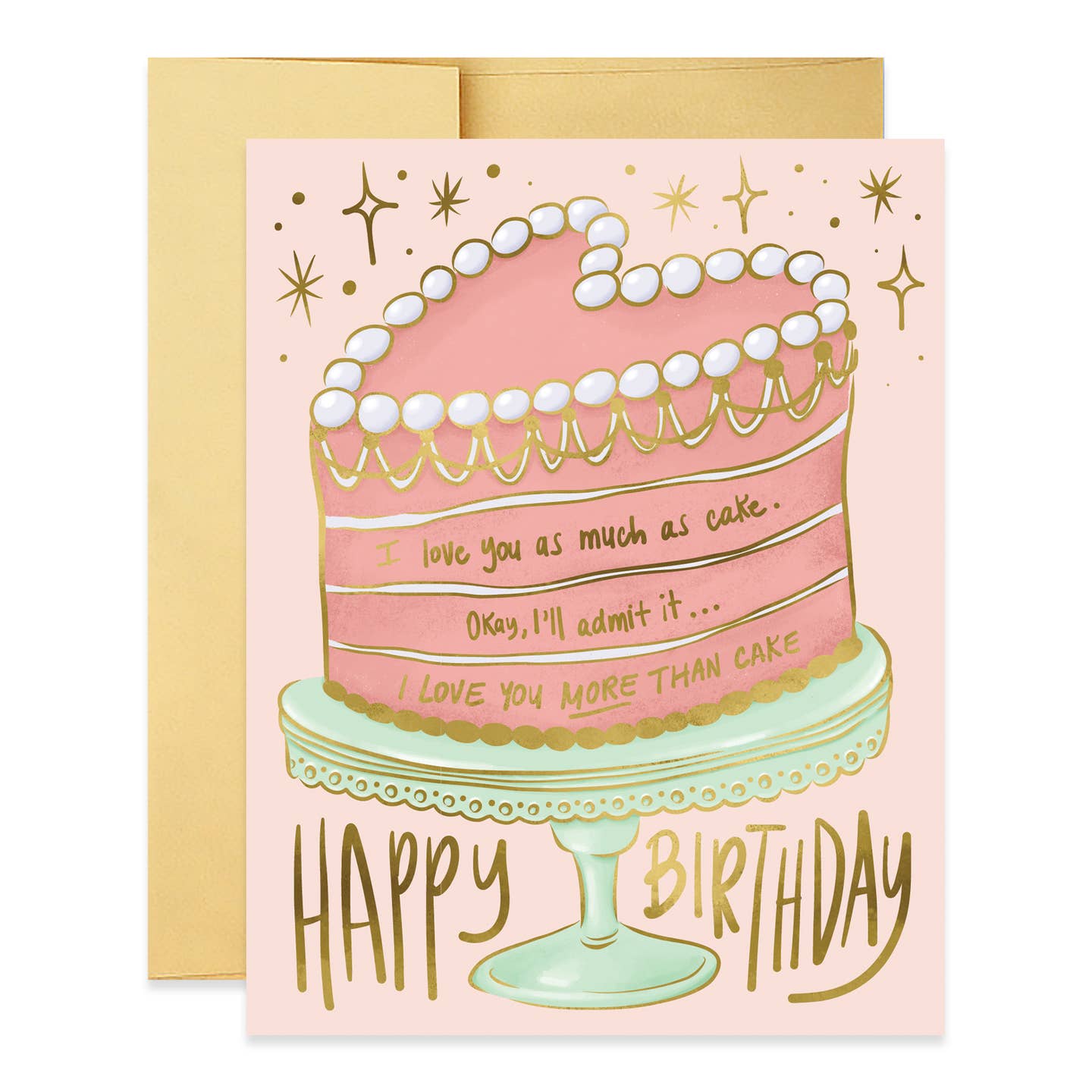 Admit It I Love You More Than Cake Birthday Card