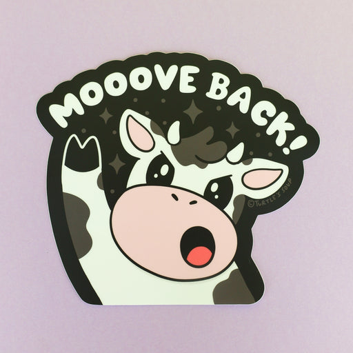 Mooove Back Cow Bumper Sticker