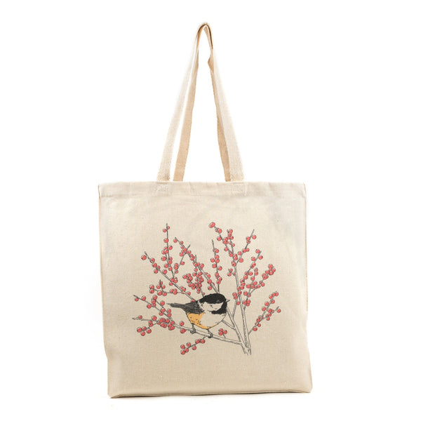 Chickadee Bird Tote Bag