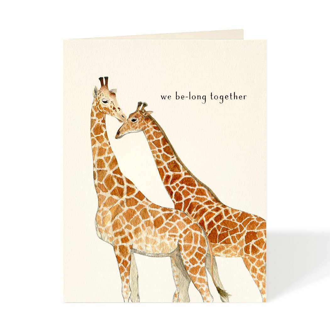 Giraffes We BeLong Together Card