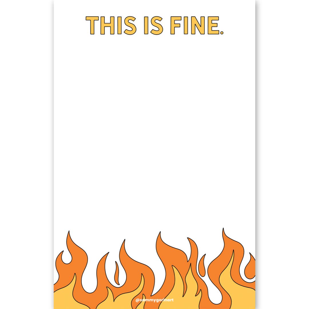 This Is Fine Notepad