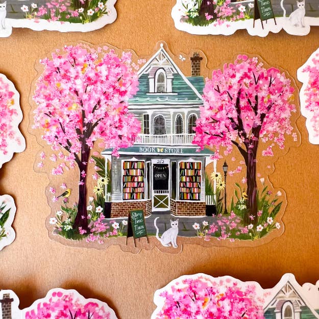 Book Store Clear Vinyl Sticker