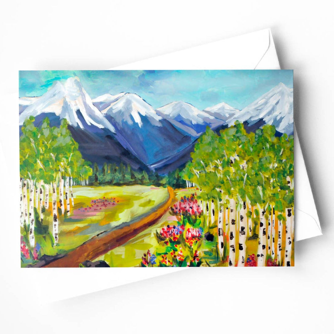 Rocky Mountain Landscape Blank Card