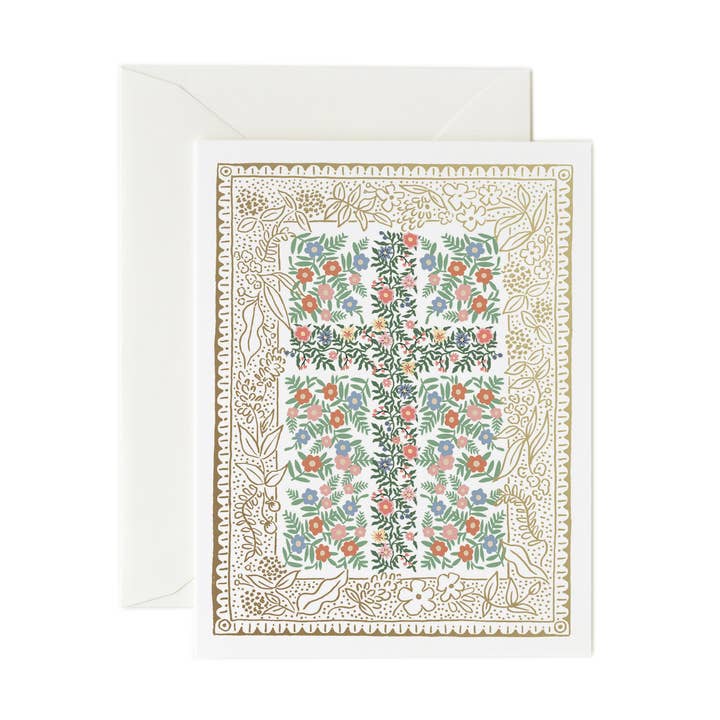 Rosette Cross Easter Card