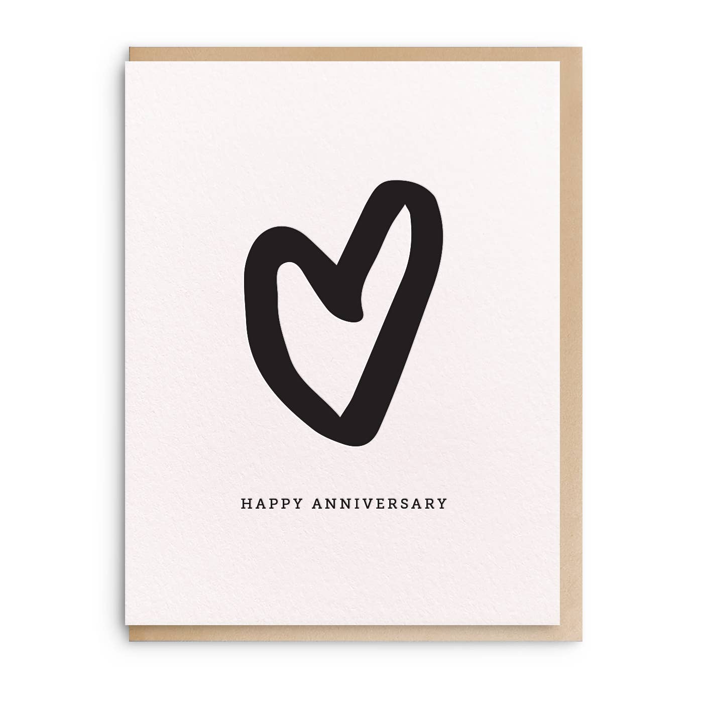 Black Heart Anniversary Card