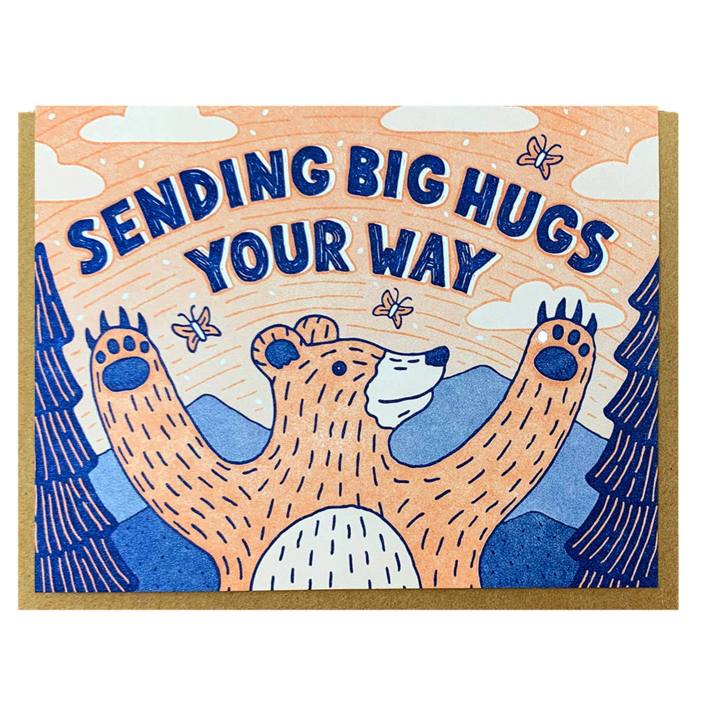 Sending Big Hugs Your Way Bear Card