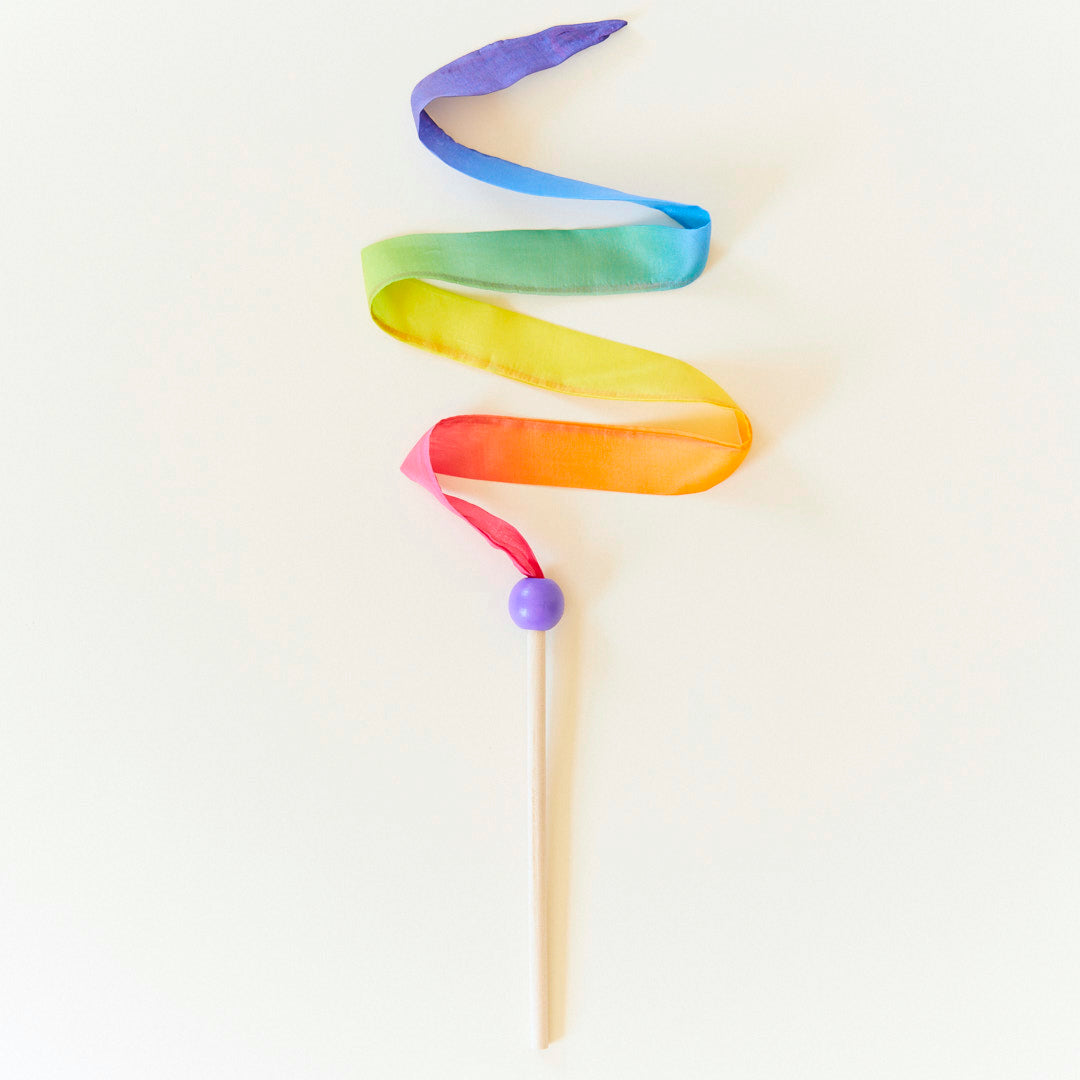 MINI Silk & Wood Streamer Wand