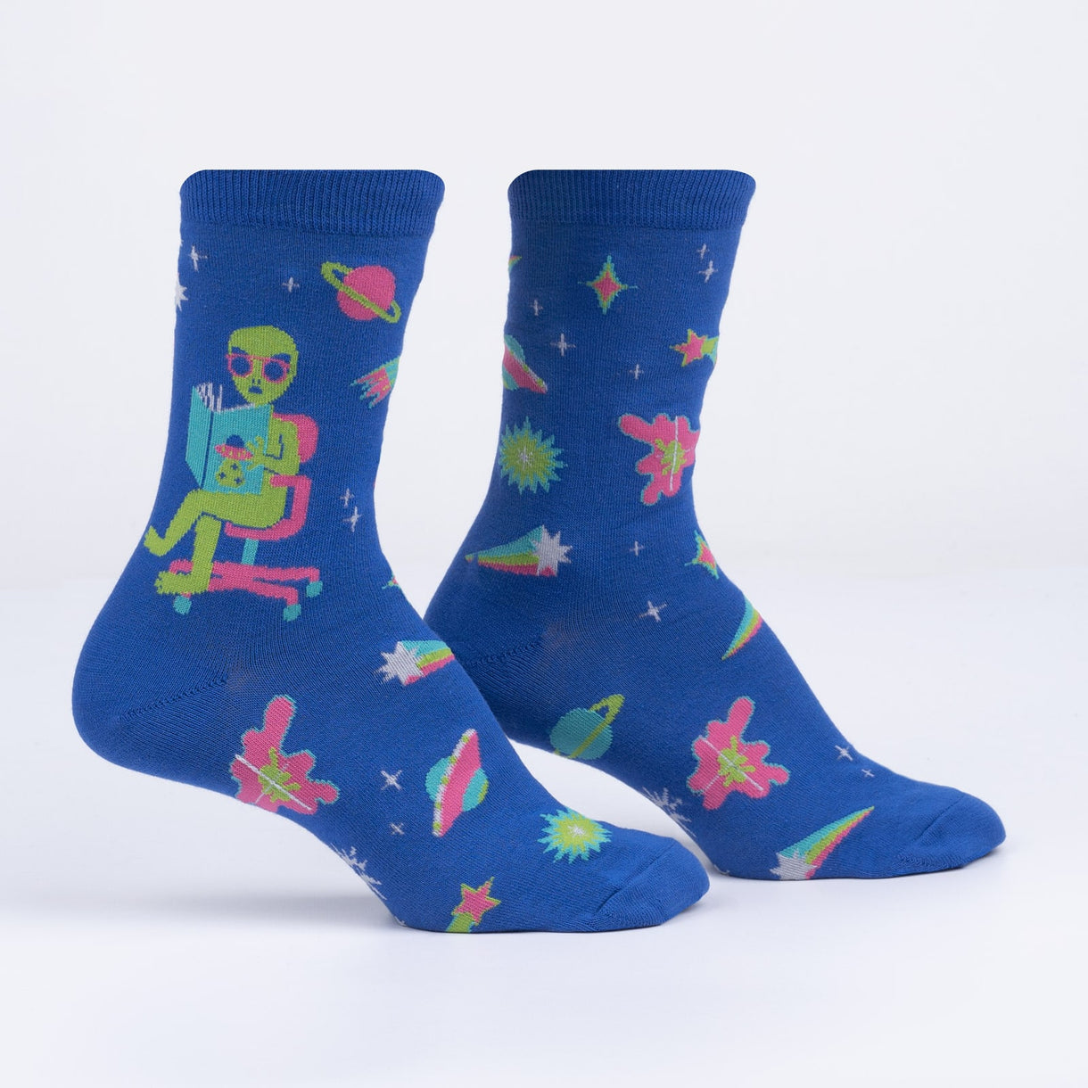 InterGalactic Reading List Women's Crew Socks