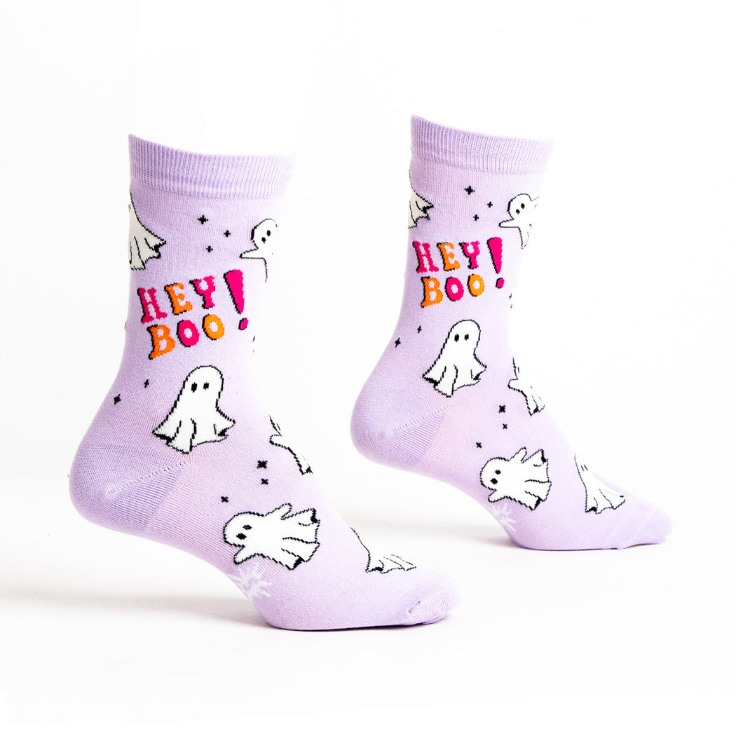 Hey Boo Ghost Women's Crew Socks