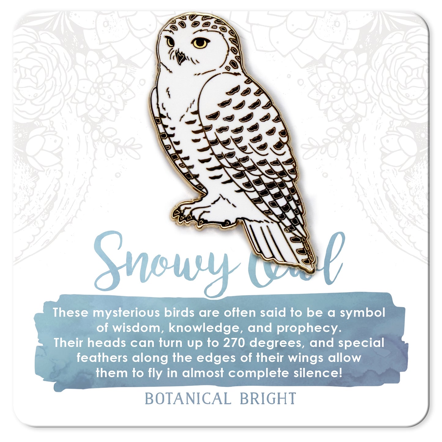 Snowy Owl Enamel Pin