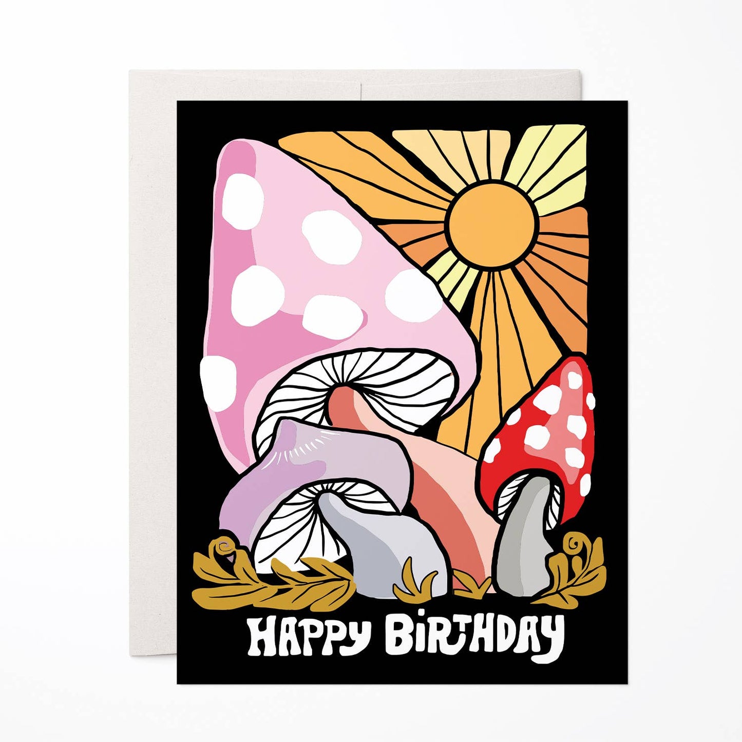 Magic Mushroom Happy Birthday Card