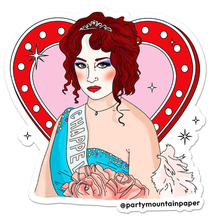 Chappell Roan Princess Heart Vinyl Sticker