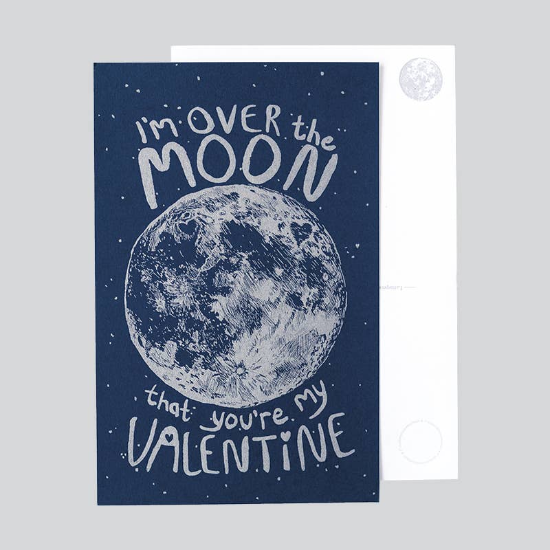 Over the Moon Valentines Day Oversized Card