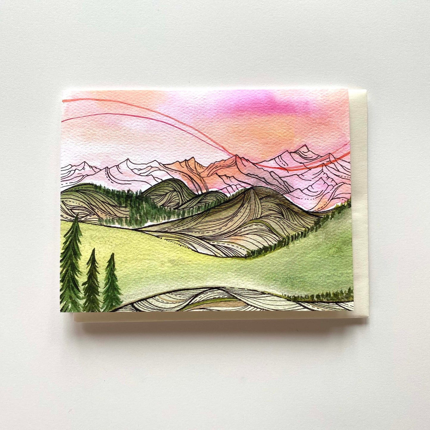 Rolling Peaks Blank Card