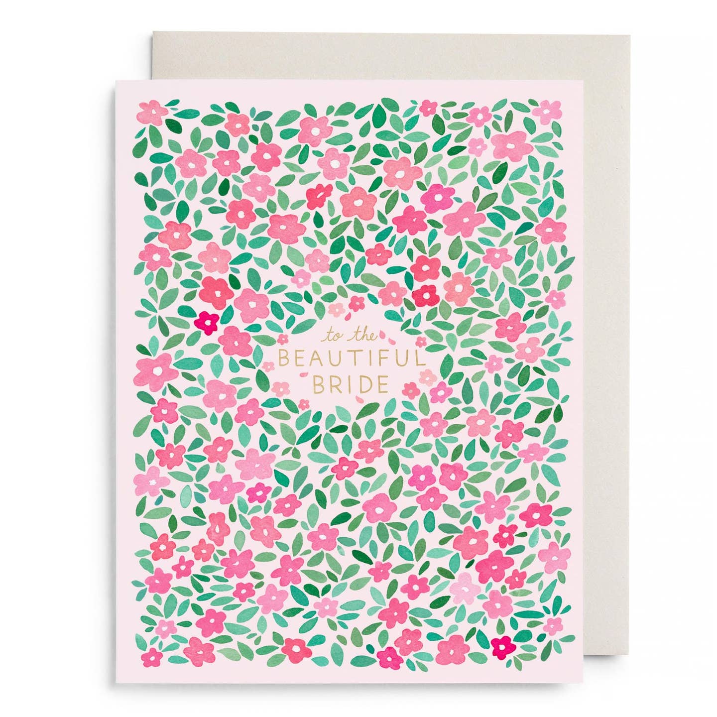 Pink Petals Bride Card