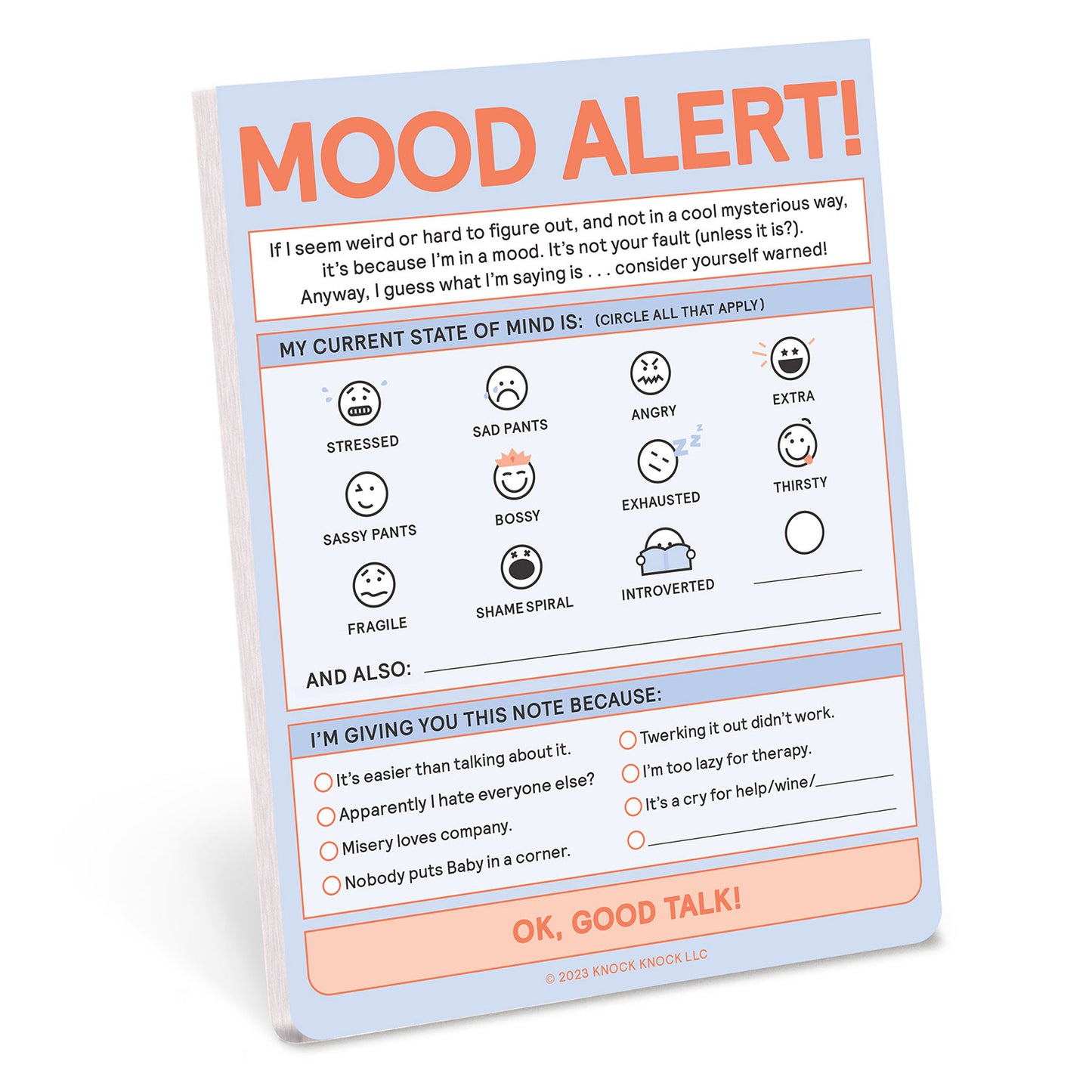 Mood Alert Notepad