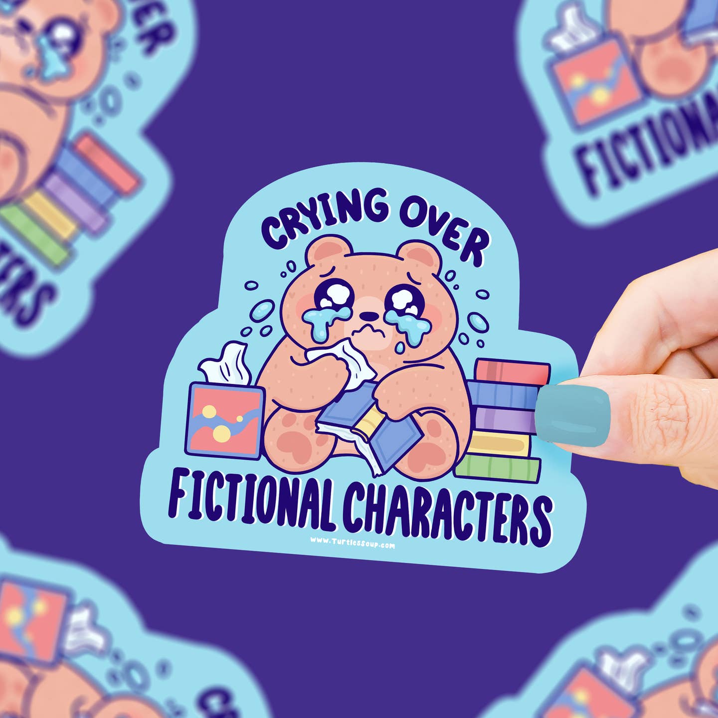 Crying Over Fictional Characters Vinyl Sticker